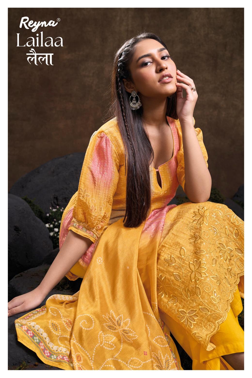 Reyna Lailaa pure silk dress material wholesale