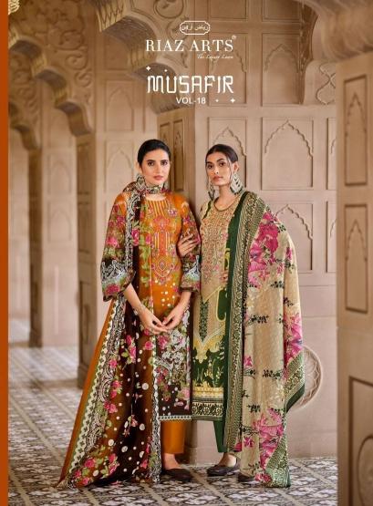 Riaz Arts Musafir Vol 18 cotton lawn pakistani suits