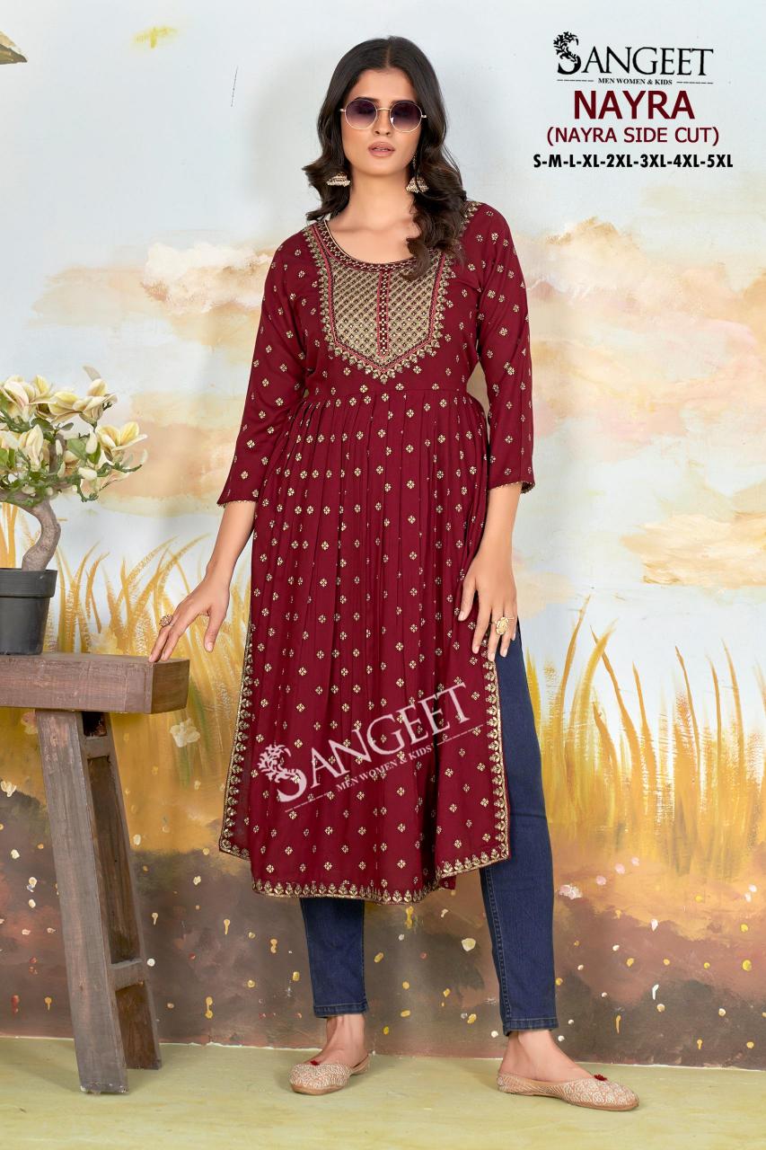 Sangeet Nayra nayra kurti design party wear