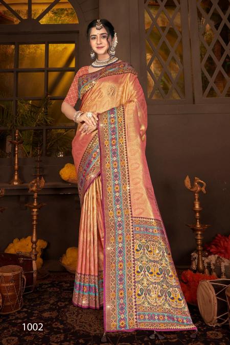 Saroj  Dhadkan Tissue Swarovski vol 2 Tissue silk saree collection in Surat