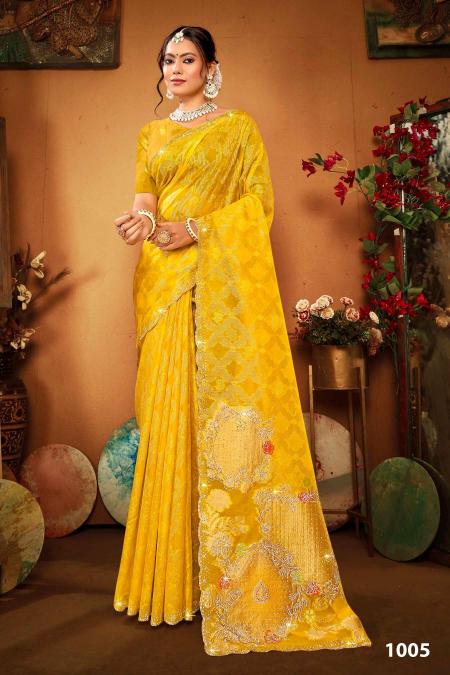 Saroj Ghunghat Jharkan vol 2 Tissue silk saree retailers in Surat