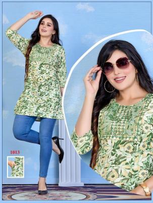 Trendy Beauty Rocks Foil Printed short kurtis supplier in gujarat