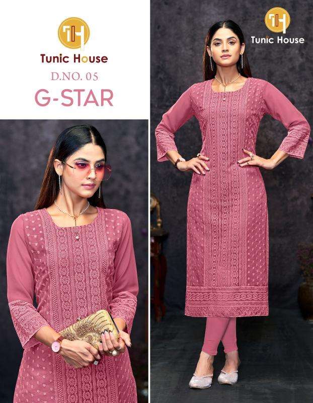 Tunic HouseG Star LUCKNOWI CHIKANKARI KURTI SUPPLIER IN GUJARAT