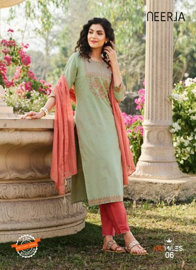 100 Miles Neerja Cotton kurti at wholesale price