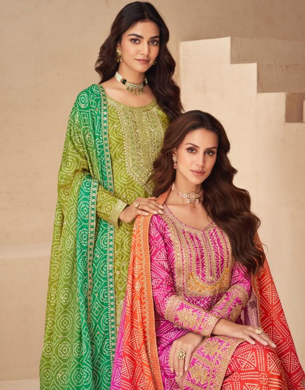 Aashirwad Netra 10169 Chinon Silk wholesale salwar suits online