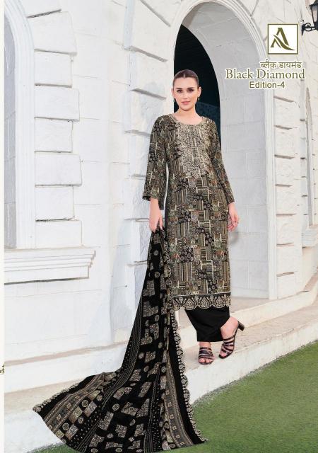 Alok Black Diamond Vol 4 Fancy dress materials wholesale