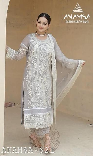 Anamsa 621 Georgette Heavy Embroidered Designer Salwar Kameez wholesale