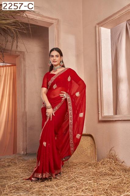 Art Riddhs 2257 Chiffon Festival Wear online saree shopping from surat india