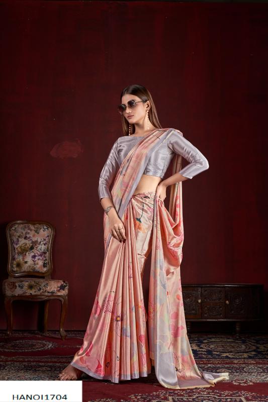 Art Riddhs Hanoi Crape Soft silk printed saree wholesale market surat