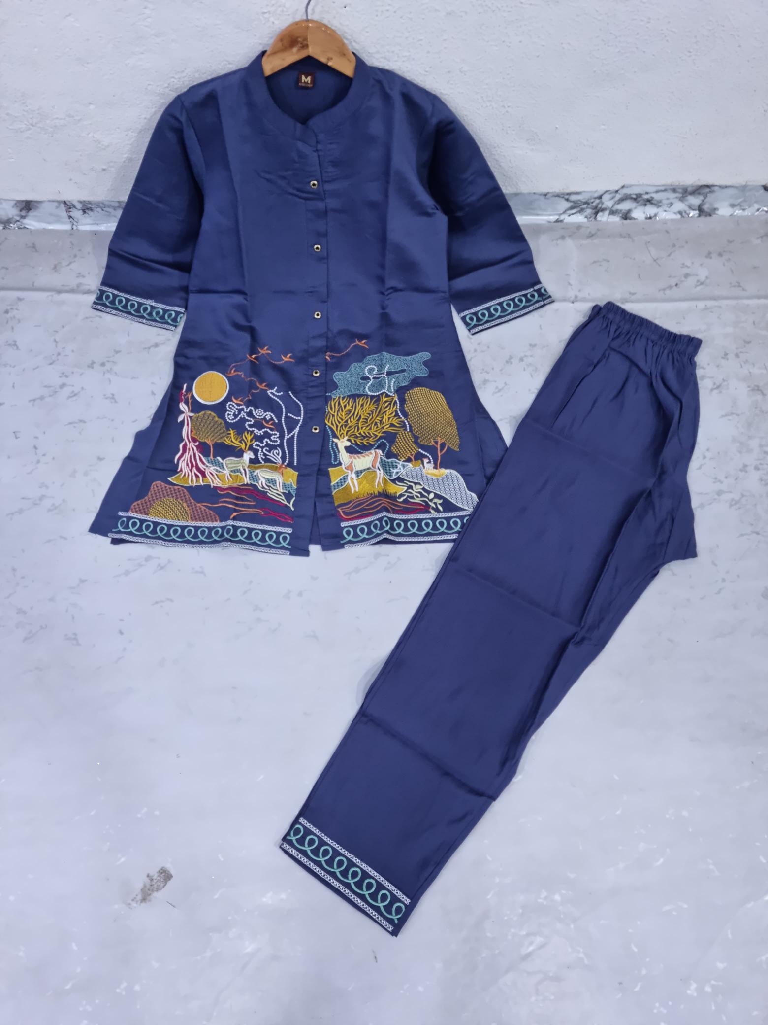 Art Riddhs J3 Roman silk co ord set wholesale in mumbai