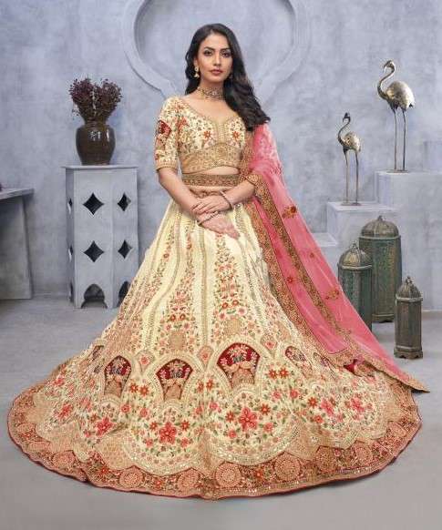 Art Riddhs KF 12 Soft Net zari embroidery wedding lehenga wholesaler in surat