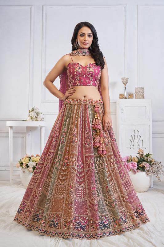 Art Riddhs KF 42 Zari Weaving Net Lehenga Choli With Dupatta