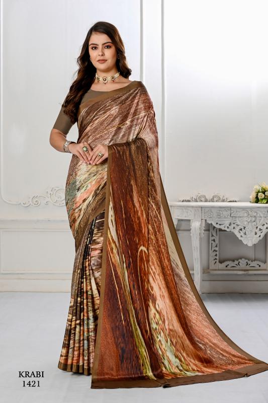 Art Riddhs Krabi Soft Crape Printed Saree Wholesale supplier in india