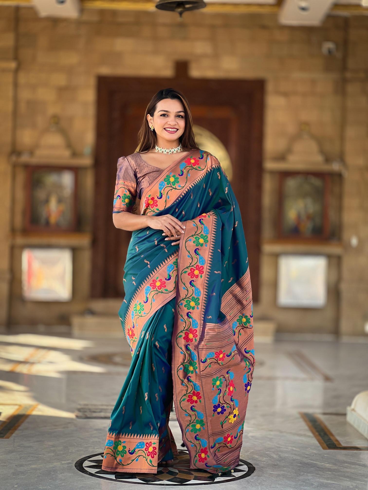 Art Riddhs Murti Anuradha Paithani silk saree