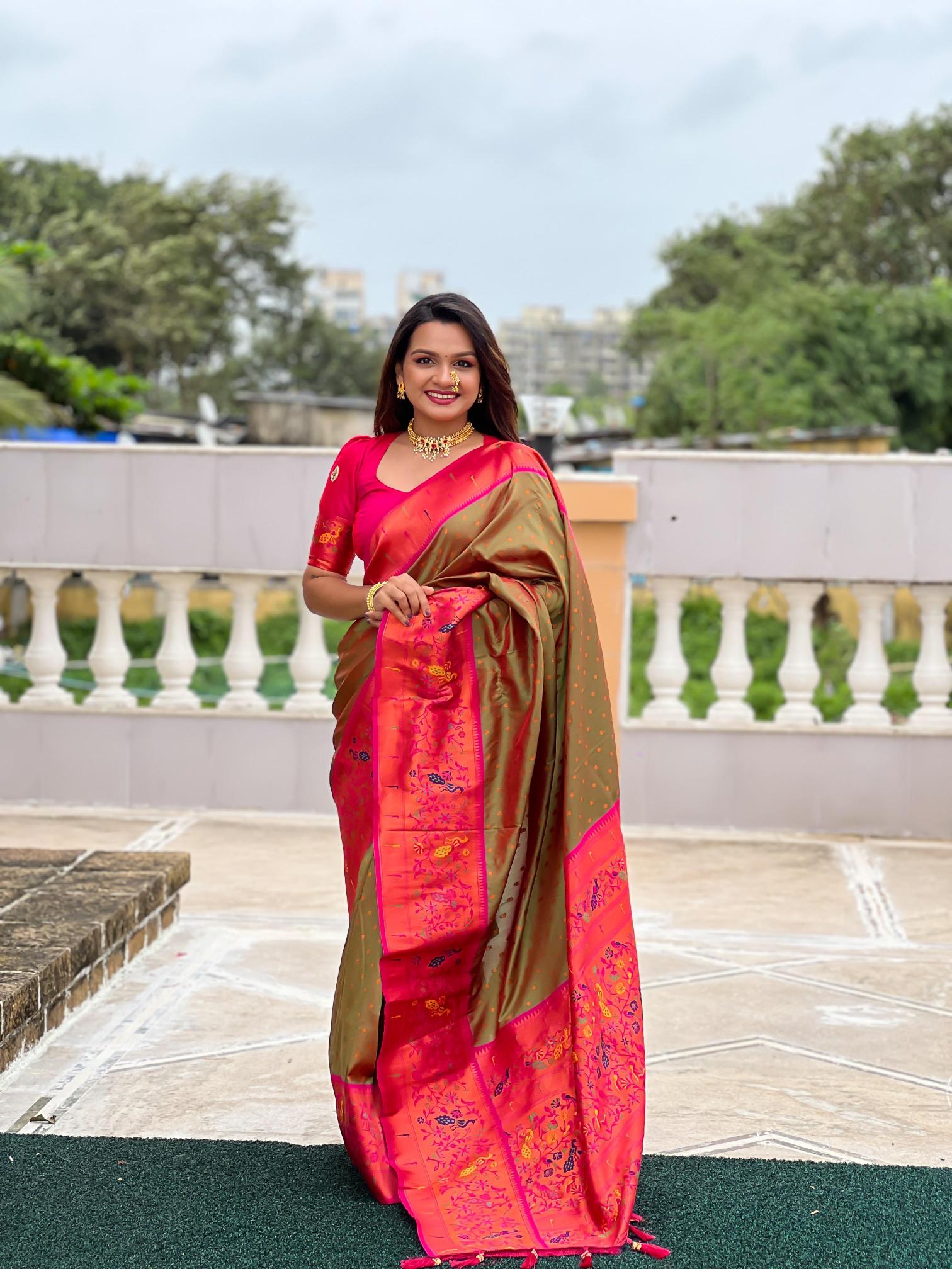 Art Riddhs Murti Aradhya Paithani surat saree online order