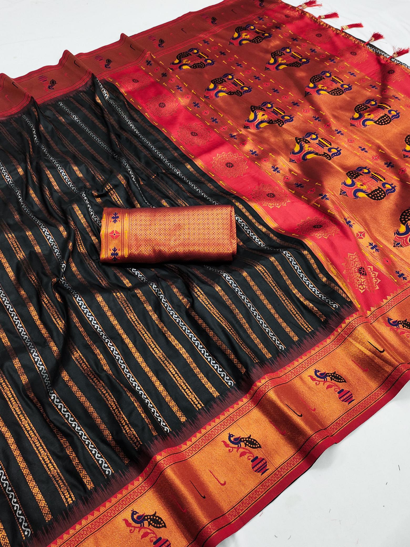 Art Riddhs Murti Makar sankranti black pethani saree wholesaler in surat