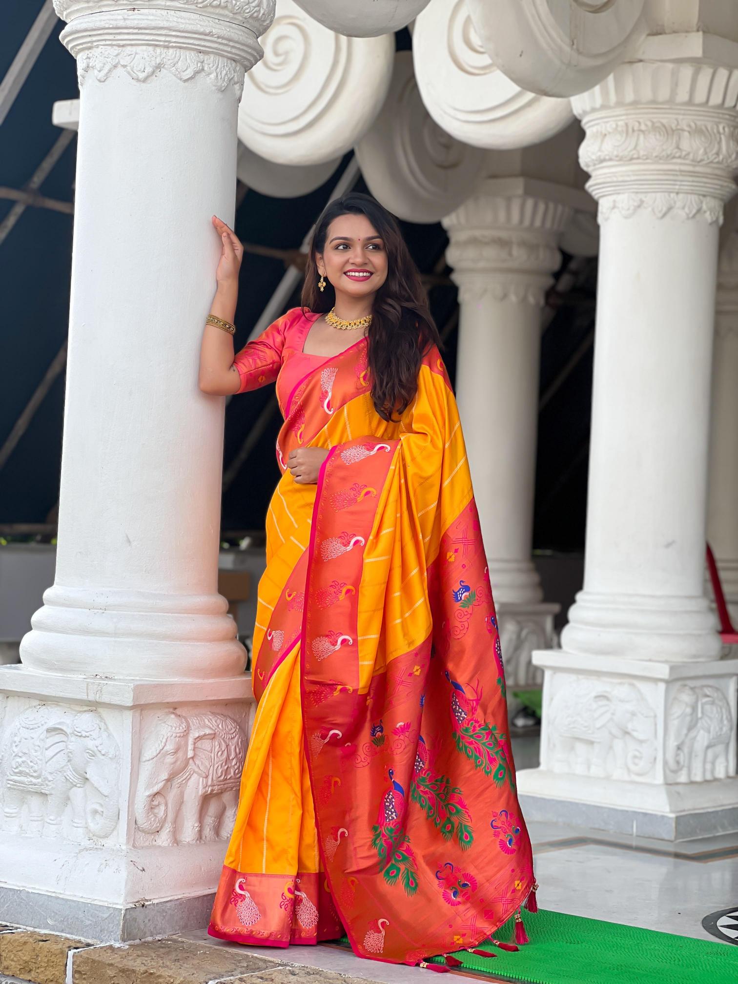 Art Riddhs Murti Meera Paithani Soft silk saree supplier in surat