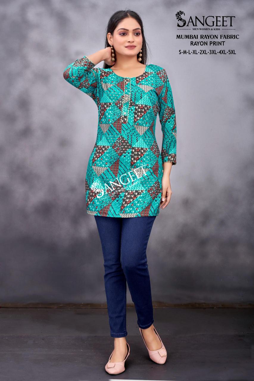 Art Riddhs Rayon Printed Short Kurti For Women Online Wholesaler