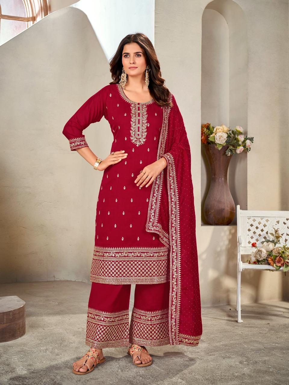 Art Riddhs Ria Vichitra Silk pakistani suits for women