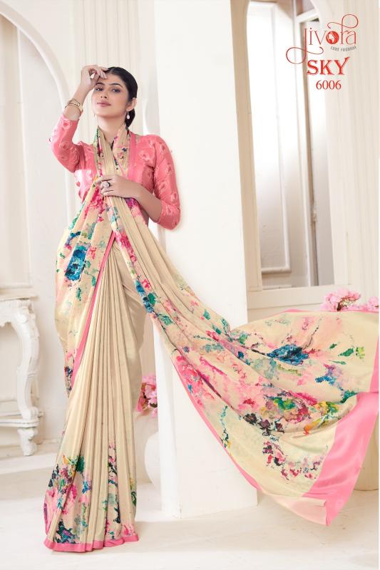 Art Riddhs Sky Crepe silk Printed saree wholesale online shopping