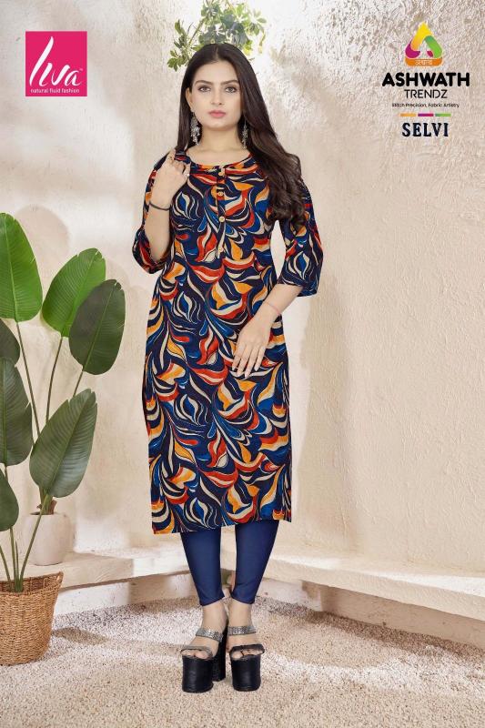 Ashwath Selvi Rayon Printed kurti at lowest price in Bangladesh 