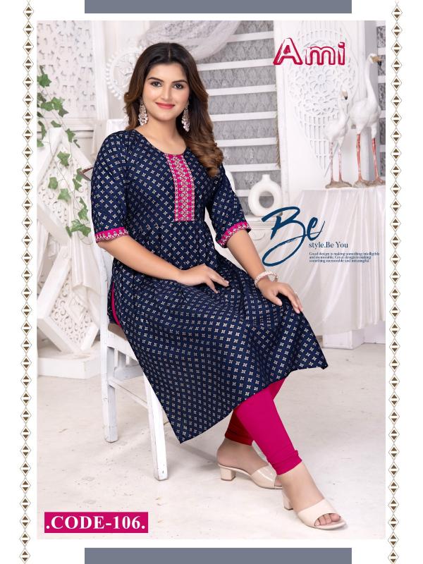 Azure Beaury Queen Ami Rayon Printed kurtis wholesale price