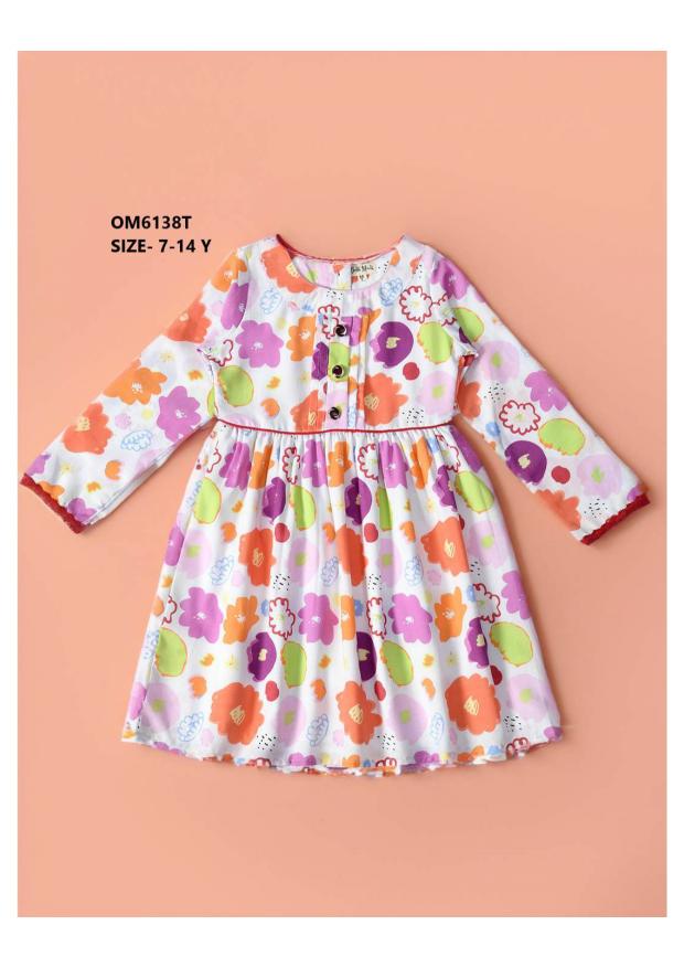 Bella Moda OM6100 Floral baby girl dresses Surat