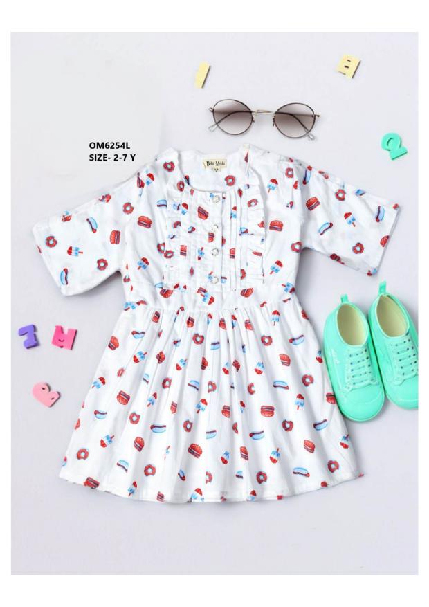 Bella moda OM6200 Stylish baby girl dresses supplier in surat