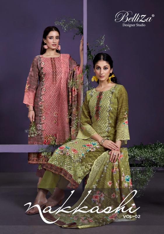 Belliza Designer Nakkashi Vol 2 Cotton wholesale salwar suits online