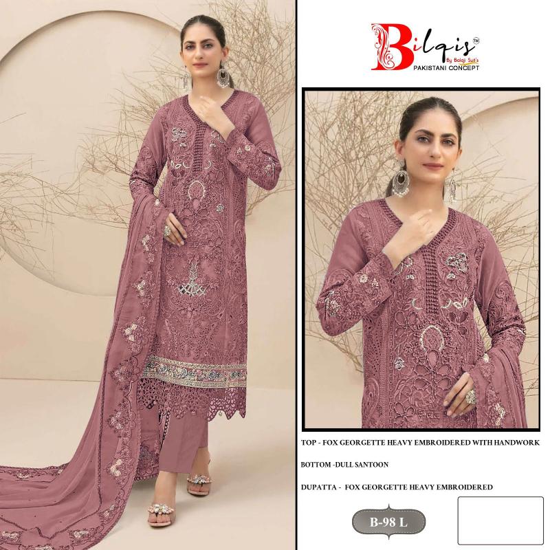 Bilqismat B 98 I to L georgette salwar kameez at lowest price in Bangladesh 