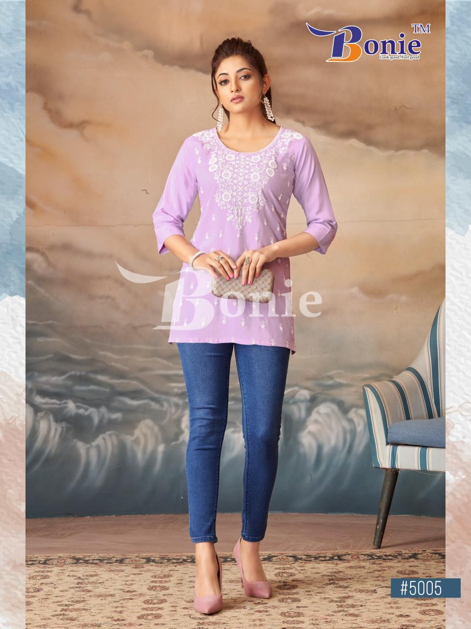 Bonie Daisy Vol 5 Rayon Printed short kurti wholesale