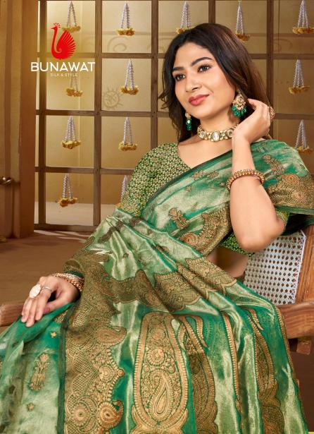 bunawat CINDRELLA VOL 05 wedding festival wear silk fabric saree collection