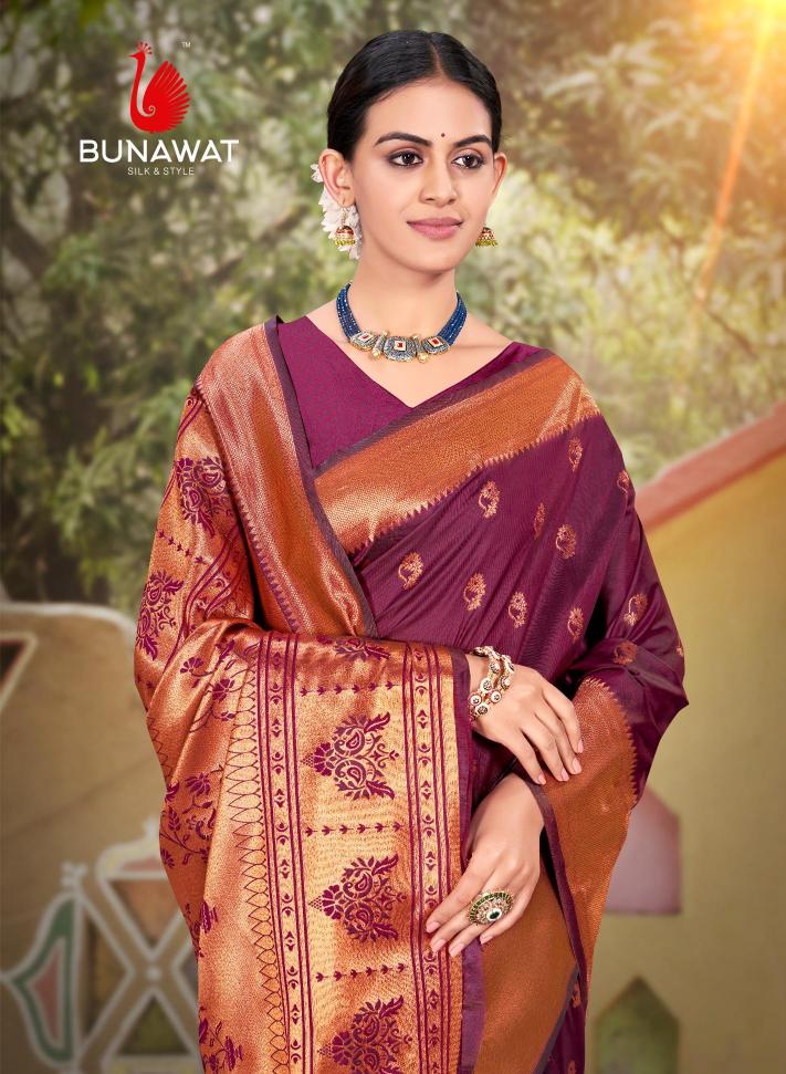 Bunawat Gautami Silk wedding festival wear silk fabric saree collection