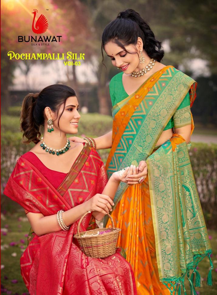 Bunawat Pochampalli Silk Vol-3 Traditional Wear Designer Silk Sarees Collection