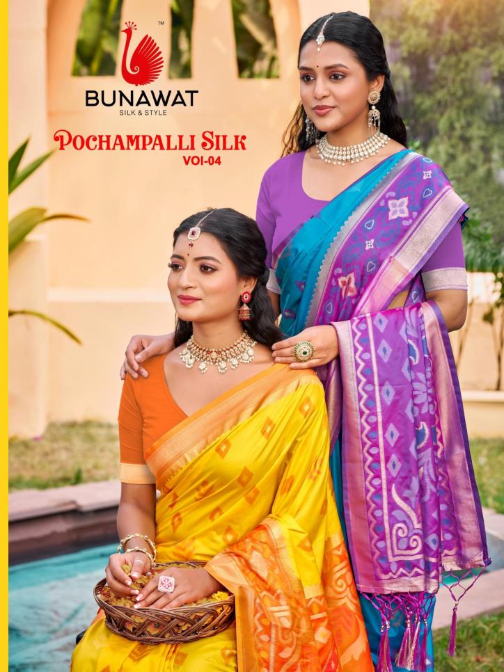 Bunawat Pochampalli Silk Vol-4 Latest Traditional Wear Silk Sarees Collection