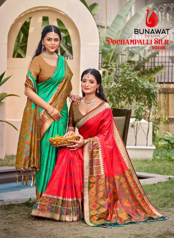 Bunawat Pochampalli Silk Vol-6 Wedding Wear Latest Designer Silk Sarees Collection