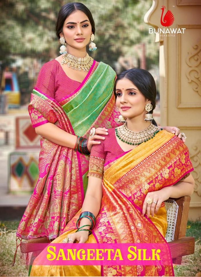 Bunawat Sangeeta Silk Wedding Wear Banarasi Silk Sarees Latest Collection