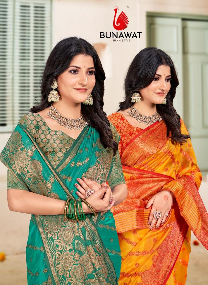 Bunawat Shakuntala VOL-03 Wedding Festival Wear Silk Fabric Saree Collection