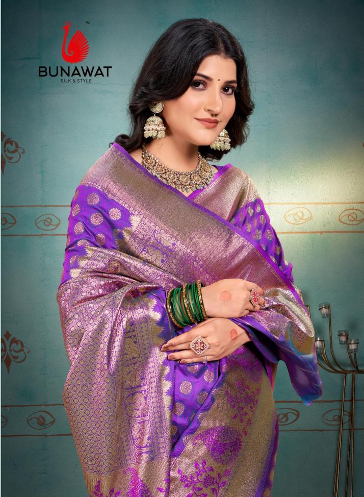 Bunawat Shourya Silk wedding festival wear silk fabric saree collection