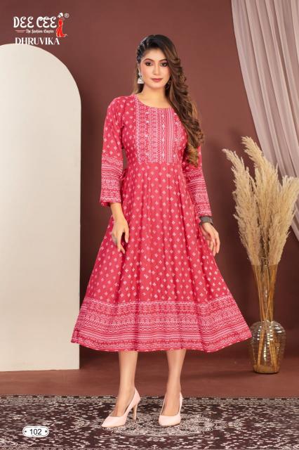 Deecee Dhruvika Rayon Designer Kurti women clothes wholesale