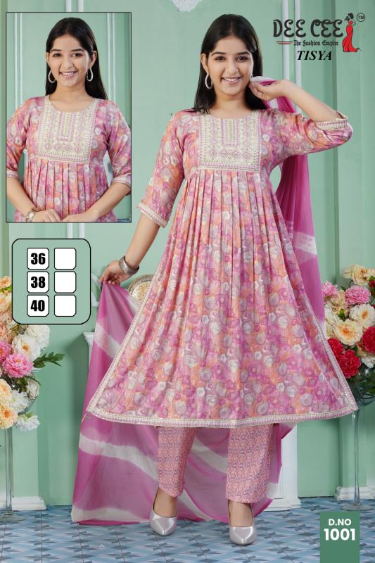 Deecee Tisya Capsule Printed Naira cut Kurtis For Girls at wholesale rate