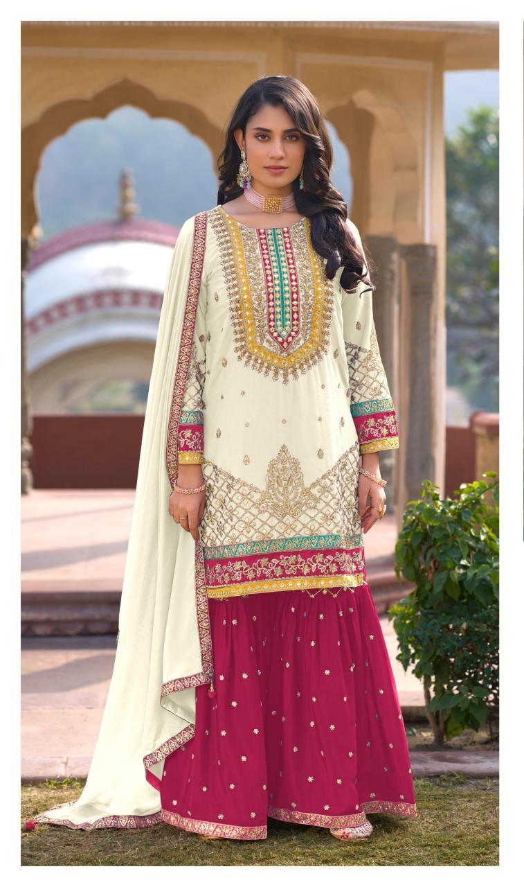 Deepsy Suit D.718 Chinon with embroidery Pakistani Salwar Kameez Wholesaler in surat