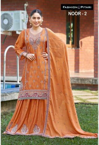 Fashion Pitari Pick & Choose Noor Vol 2 Chinon silk wholesalers in surat for salwar suits