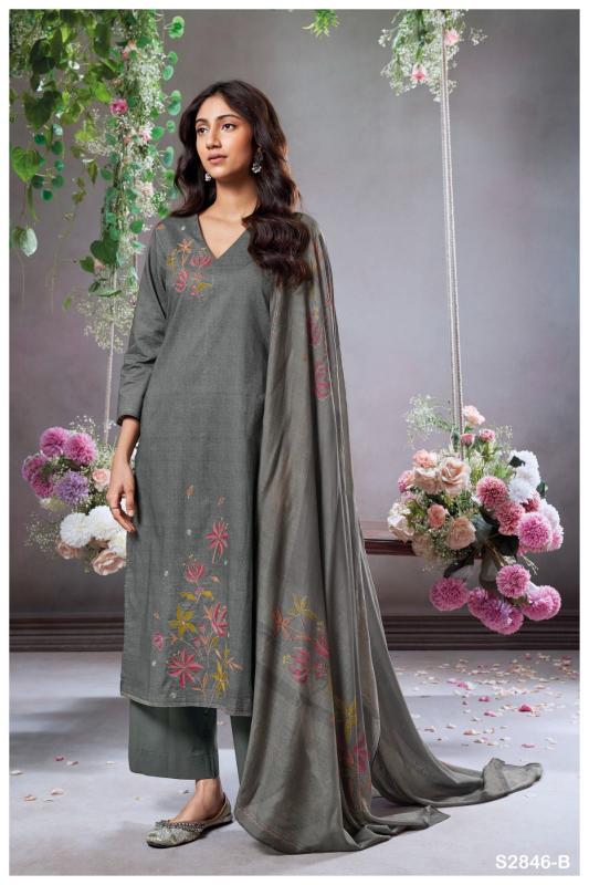 Ganga kalara 2846 cotton printed dress material supplier in your city 