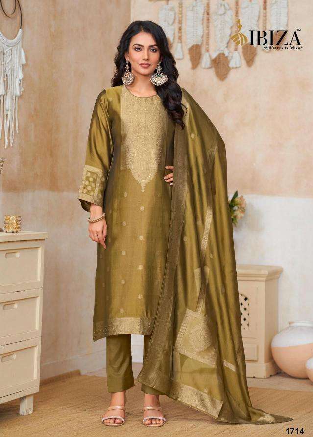 Ibiza Floria Banglory silk handwork designer dress material wholesale rate in gujarat 