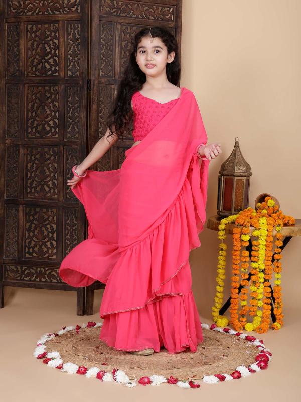 Jaipurites Bd26 Pre-Drapped Designer Saree for girls Supplier in gujarat