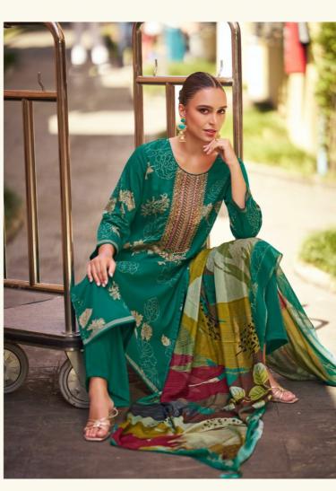 Karachi prints Aaliyah satin printed printed salwar sui supplier in india