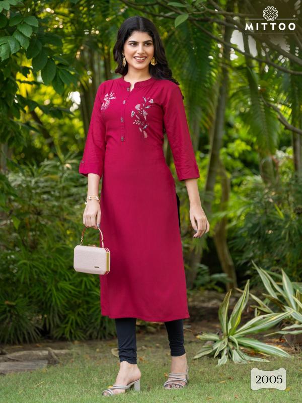 Mittoo Exotica Rayon buy kurtis at wholesale price