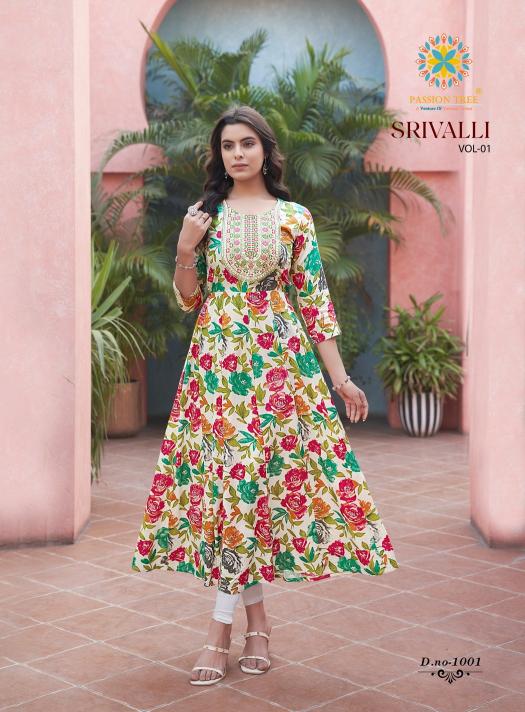 Passion Tree Srivalli Vol 1 Rayon Printed kurti manufacturing company