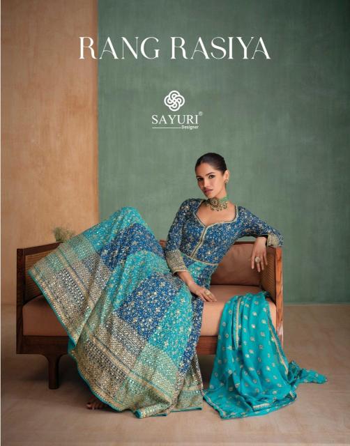 Sayuri Rang Rasiya Georgette Heavy Embrodried Gown With Dupatta 